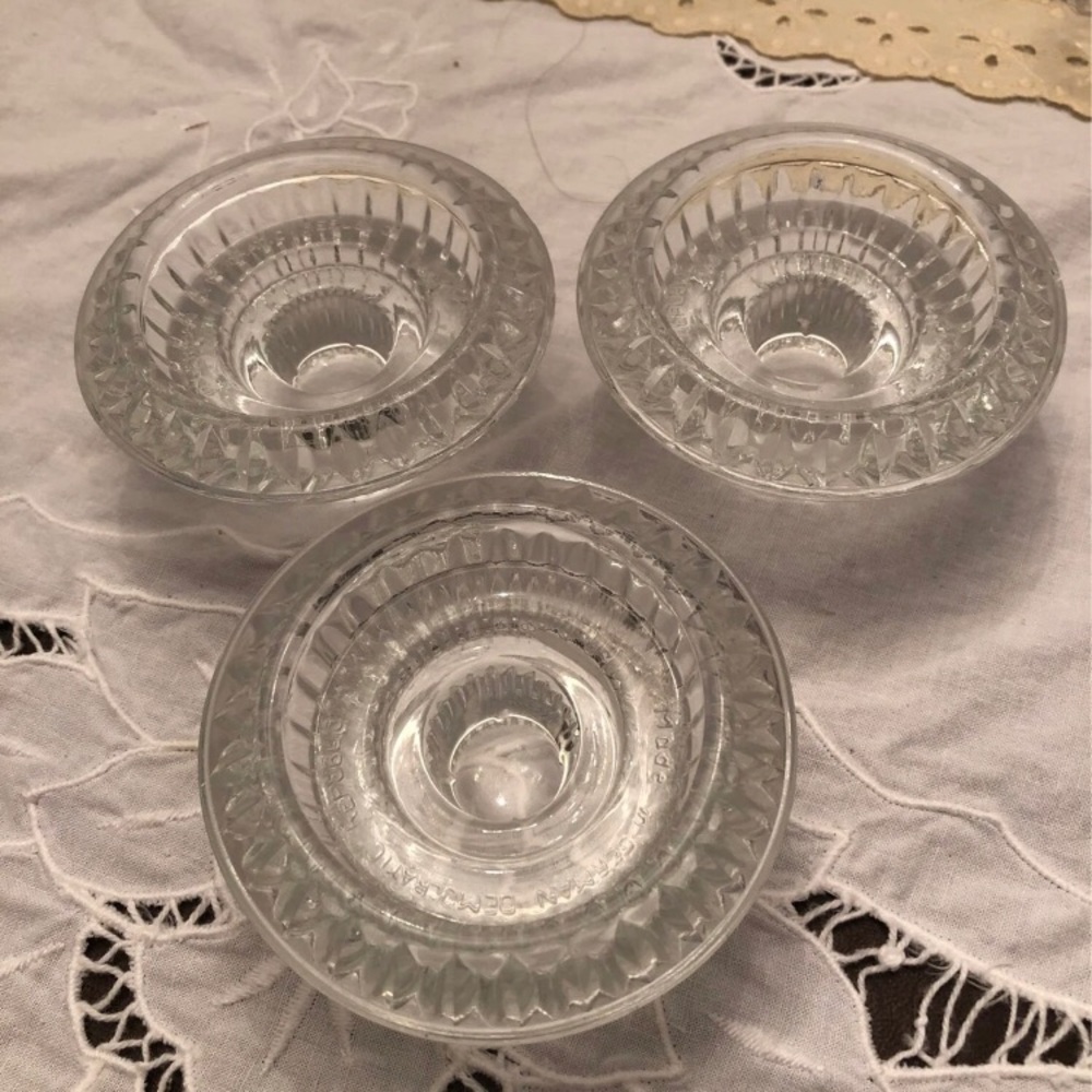 3-Leaded Crystal Votive Holders